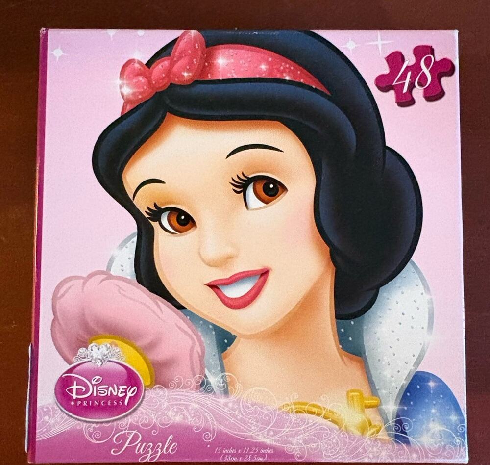 Sealed Disney Princess Snow White Kids 48 Pc Puzzle Cinderella Jasmine